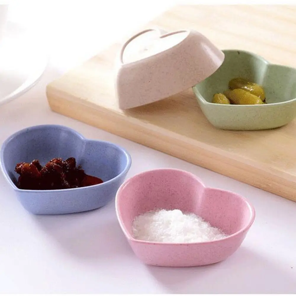 4 шт Пшеничная солома приправа блюдо любящее сердце Форма маленький для закусок