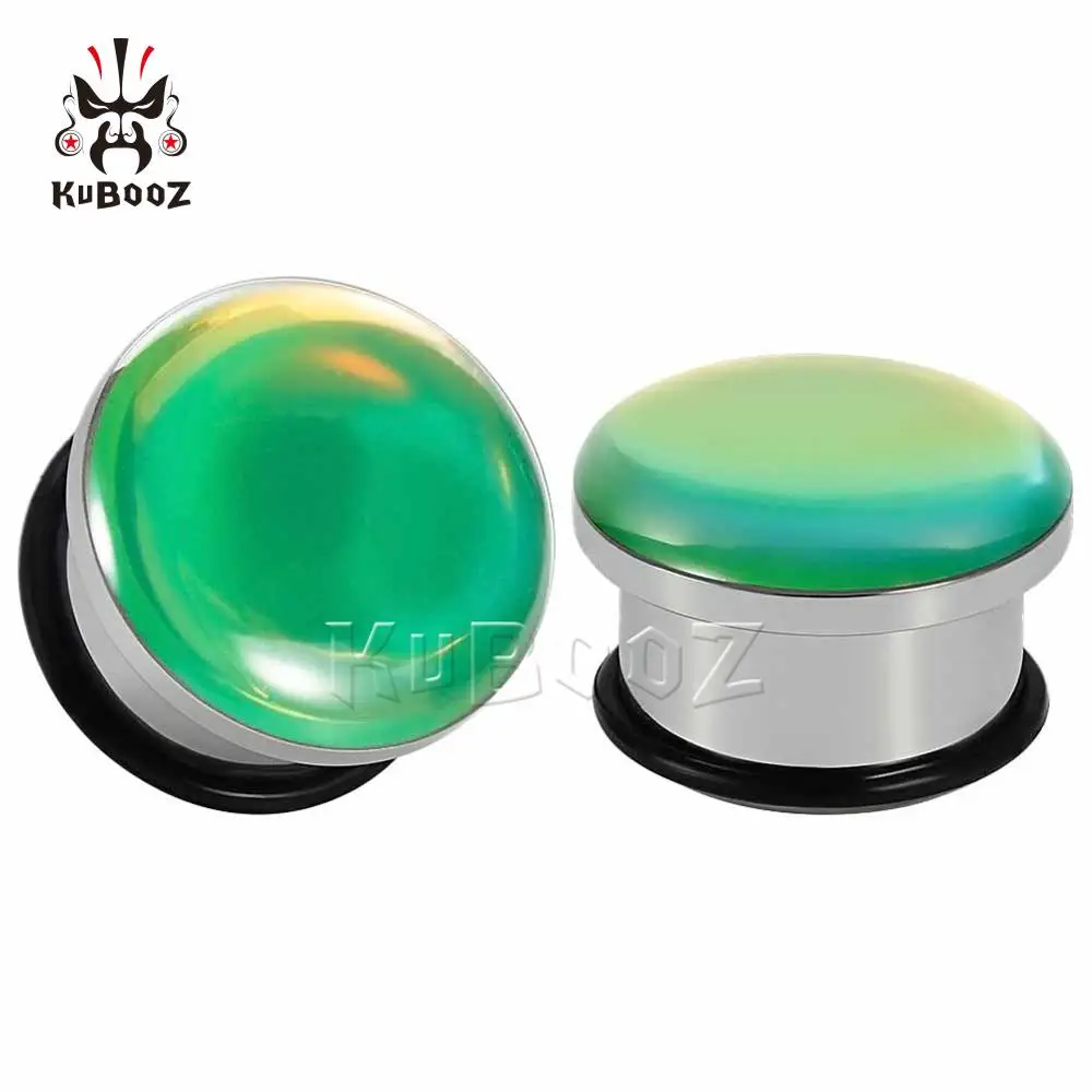 KUBOOZ из нержавеющей стали, тоннель для уха, пробки, измерительные приборы, растяжки, пирсинг, ювелирные расширители, модные серьги, 2 мм до 16 мм, 10 шт./лот