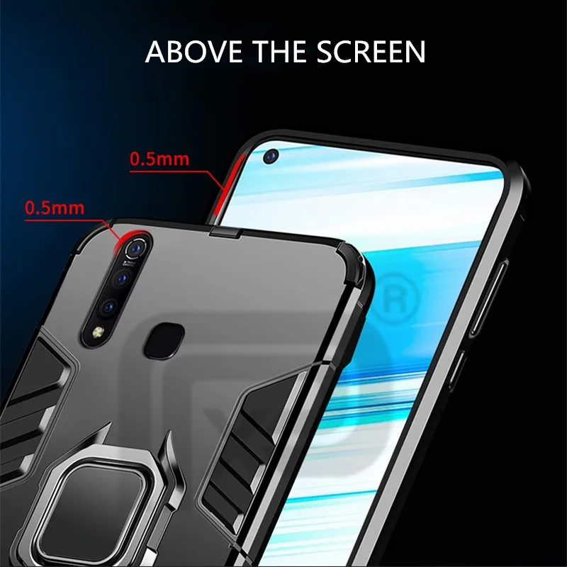 ДЛЯ VIVO Z5X кейс держатель для колец Броня бампер жесткая задняя панель из