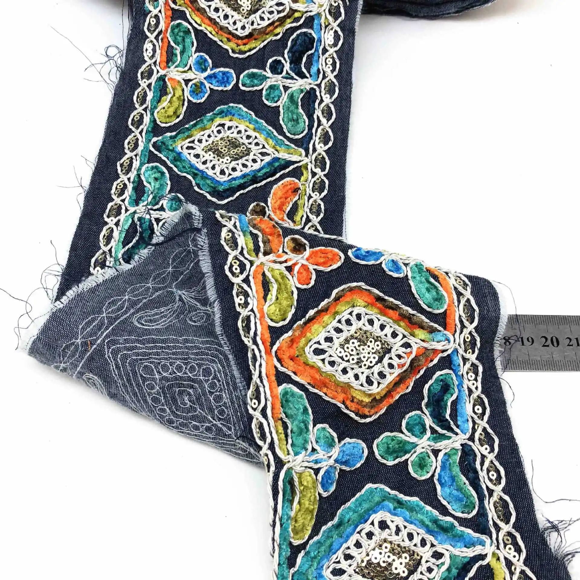 10Yards Width 10cm Sequin Embroidery Lace Trim Clothing Ribbon Accessories | Дом и сад