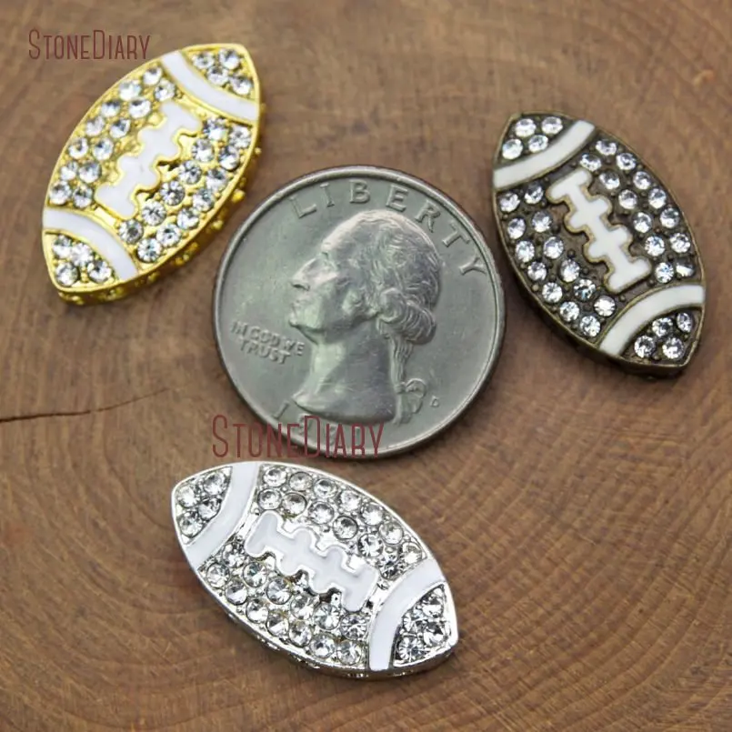 20 шт прозрачный горный хрусталь кристалл футбольный браслет соединитель Шарм