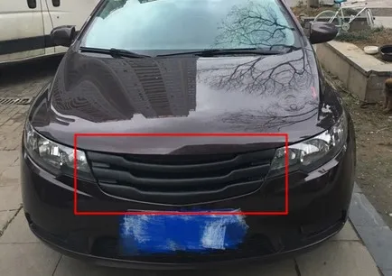 Черный ABS пластик Верхняя решетка радиатора вставка для Kia Forte 2010-2012