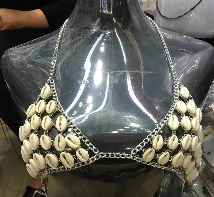 Металлический женский бюстгальтер цепочка для тела ювелирные изделия костюмы из