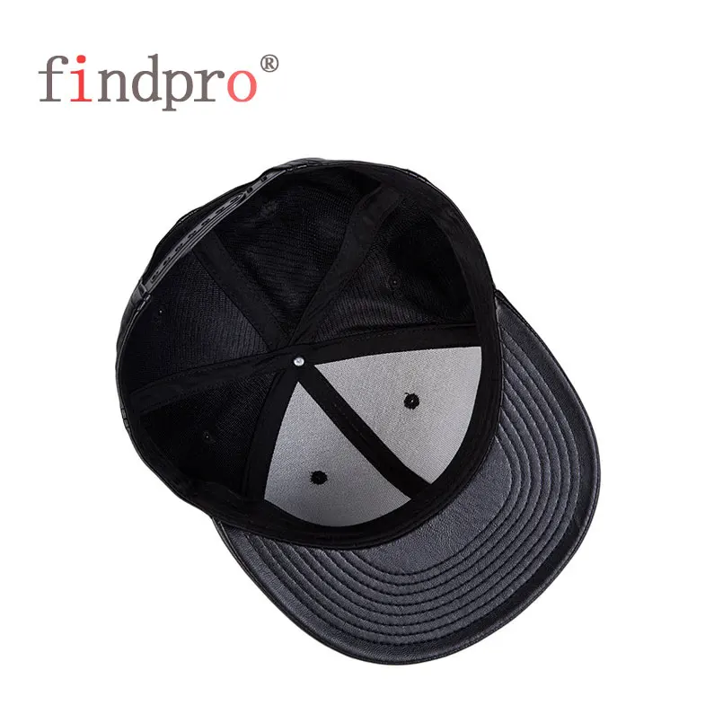 Findpro бейсбольная Кепка из искусственной кожи с пустым козырьком и костями для