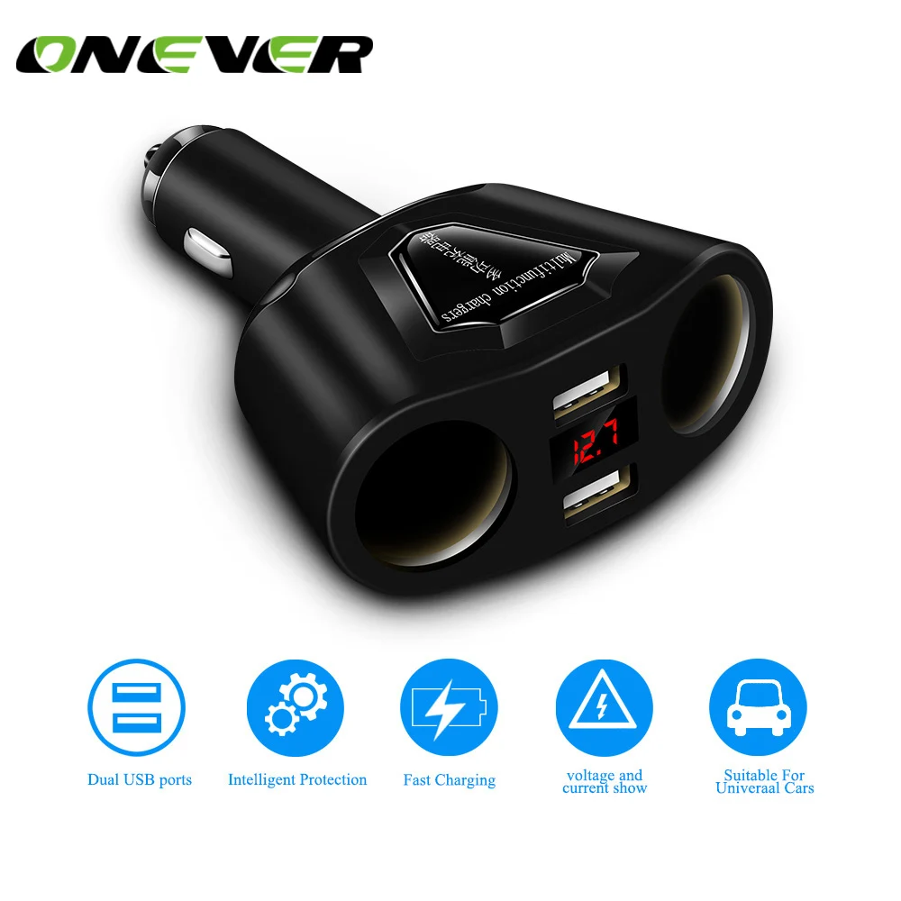Автомобильное зарядное устройство Onever 5 в 3 1 а с двумя USB разъемами для