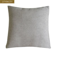 cityincity solid plain cushion cover faux linen pillow case pillow cover home decorative for sofa bed car seat 45x45 50x50