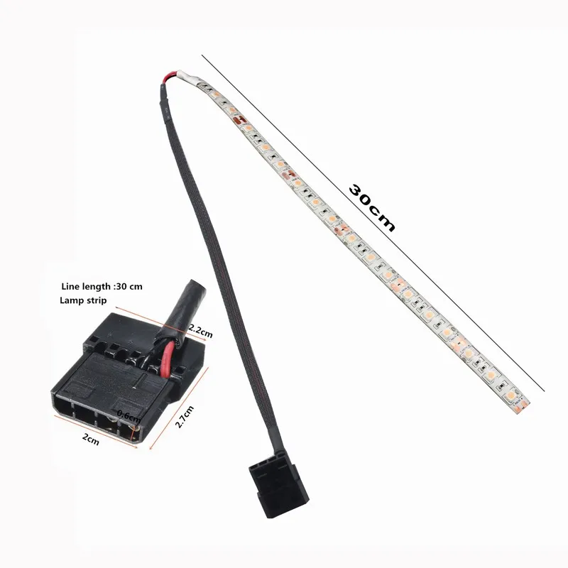 10 шт Gdstime цветные светодиодные фонари для ПК чехол 5050 SMD гибкая светодиодная лента