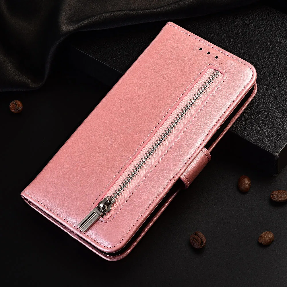 Для samsung Galaxy J3 J7 J1 A3 A5 J5 A6 A7 A8 A9 J4 J8 J6 плюс J2 Pro J2 prime Чехол Флип кожаный чехол Fundas - Цвет: 61Zipper-Pink