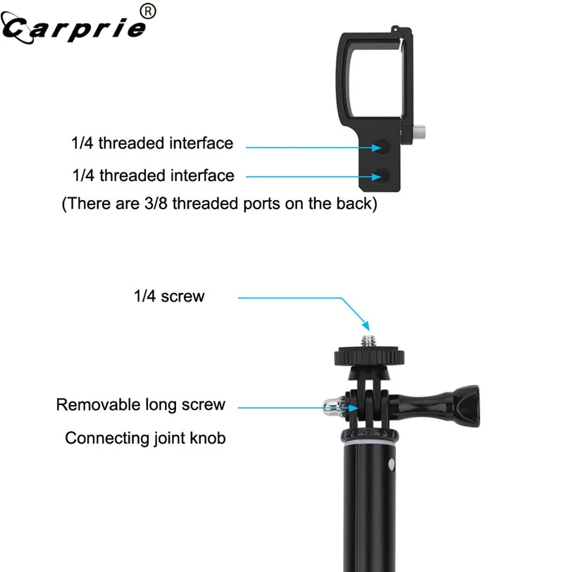CARPRIED селфи палка наборы для DJI OSMO карман для телефона Android клип+ селфи палка+ кабель+ кронштейн комплект аксессуаров 90606