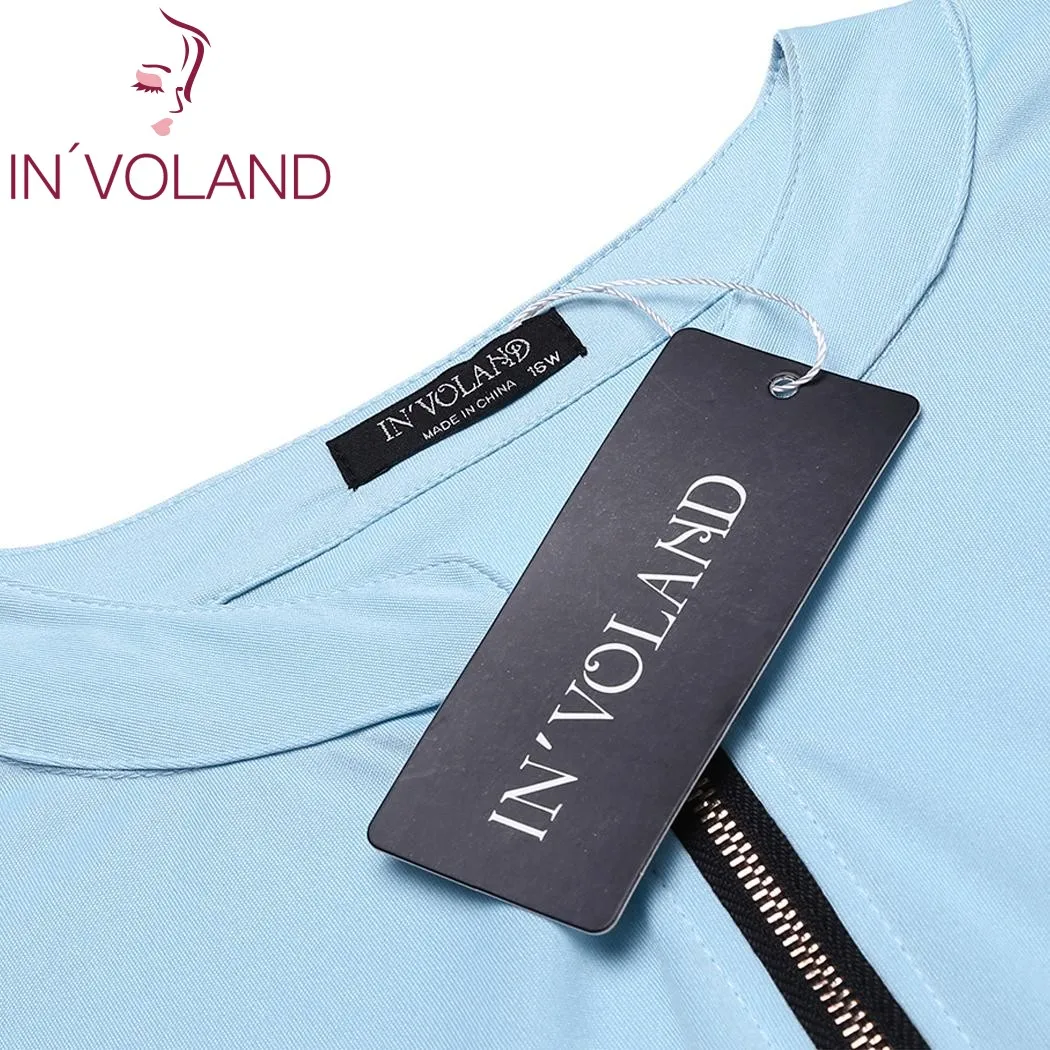 Женская блузка IN'VOLAND большие размеры с длинным рукавом на молнии XL-5XL |