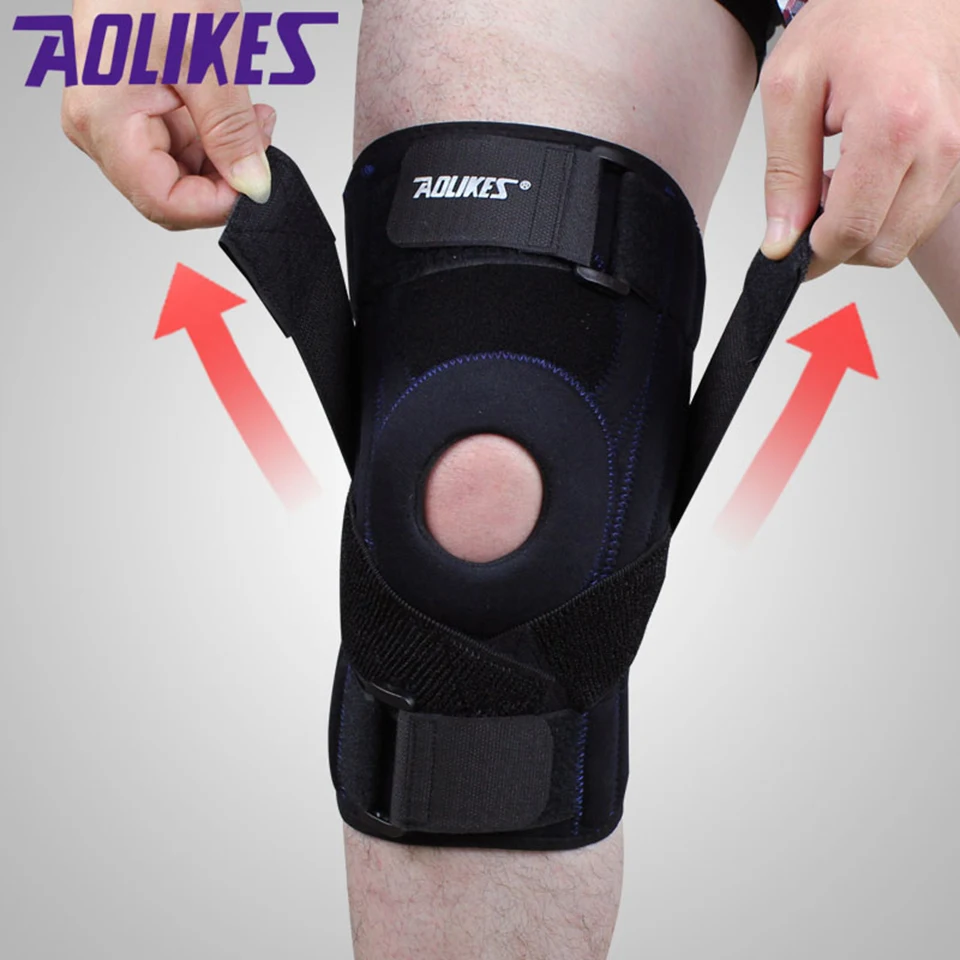 

AOLIKES 1 Pair Professional knee pad Meniscus injury protetor de joelho support Sports Safety kneepad rodilleras tactical brace