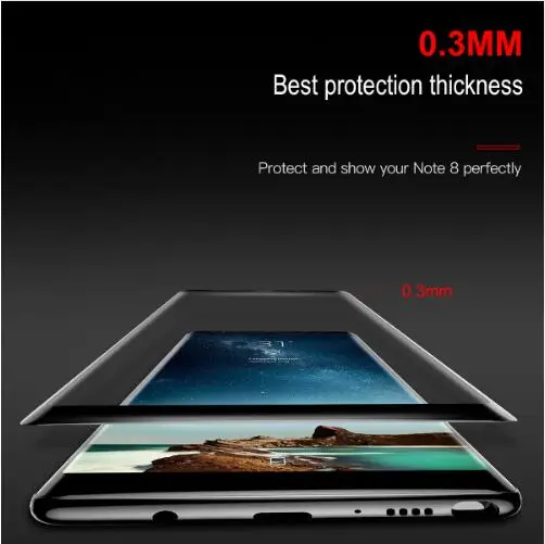 Baseus 3D Edge закаленное стекло для samsung note 8 Edge Защитная пленка для экрана для samsung Galaxy note8 полная защитная стеклянная пленка