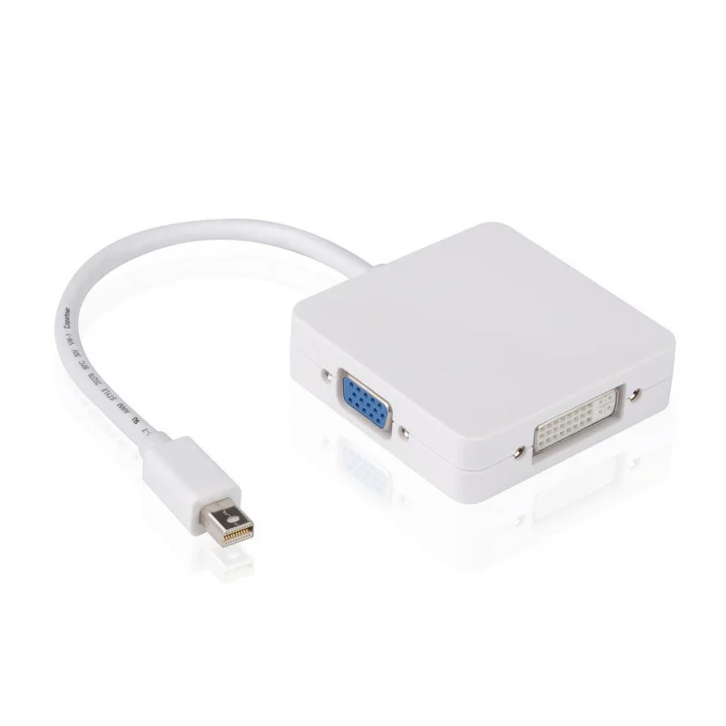 ABHU 3 в 1 Мини дисплейный Порт Thunderbolt к HDMI/DVI/VGA дисплей порт кабель адаптер для Mac Book