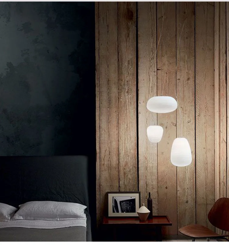 Simple Screw thread Glass Ball Round Chandelier New Designer Nordic Style Restaurant LED Pendant Lamp Frosted Art | Лампы и освещение