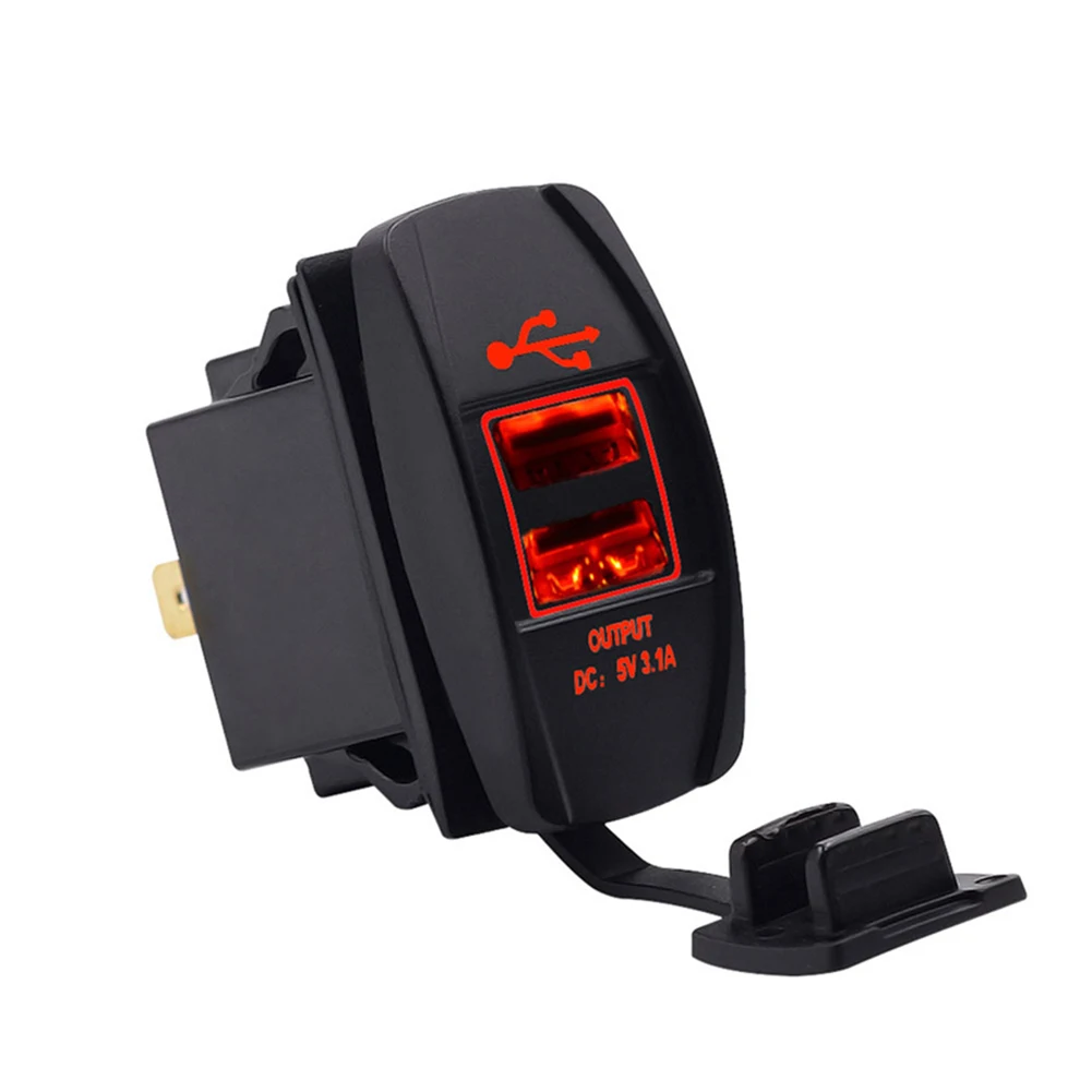 

Зарядное устройство с двумя USB-портами для автомобиля и мотоцикла