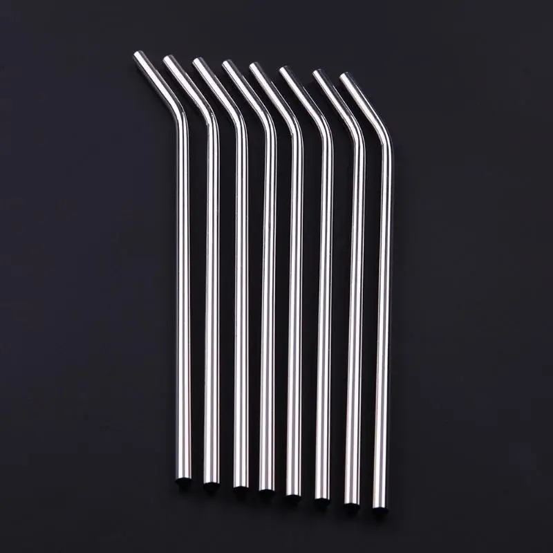 

New Collapsible Drinking Straw Stainless Steel Metal Drinking Straws Reusable Straws for Party Bar Accessories with Storage Can