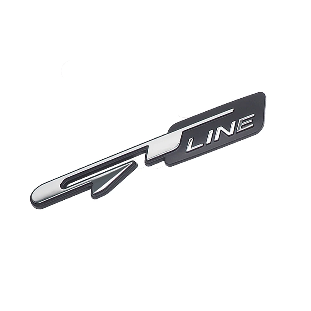GT LINE Emblem 3D обоих концах для подключения внешних устройств к автомобильной укладки Стикеры GT линии письма эмблемы отделкой для peugeot 308 508 4008 3008 207 607 задний Багажник крыло Стикеры s - Название цвета: GT LINE Emblem
