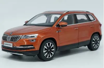 1:18 литая под давлением модель для Skoda KAROQ Sport line оранжевый внедорожник сплав игрушка автомобиль коллекция оригинальная коробка - Цвет: C