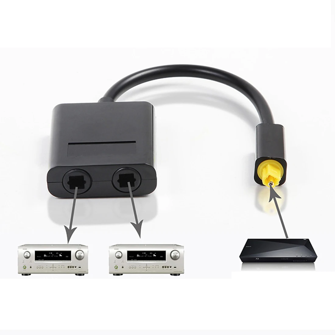 Centechia портативный мини USB цифровой Toslink Оптическое волокно аудио от 1 до 2 Женский