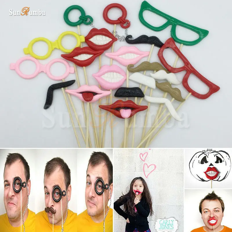 

20Pcs Funny Photo Booth Props Decoration Photobooth Wedding Decoration Birthday Event Party Photobooth Props Supplies Photocall
