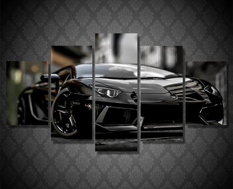 5 Самолет HD Отпечатано Отсутствие Роскошный Спортивный Живопись Печать Холст