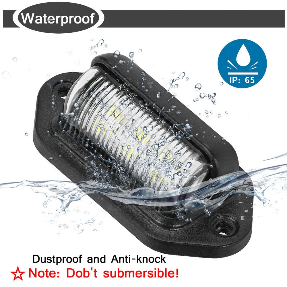 Светодиодные лампы для номерного знака 2 шт. грузовика внедорожника 12