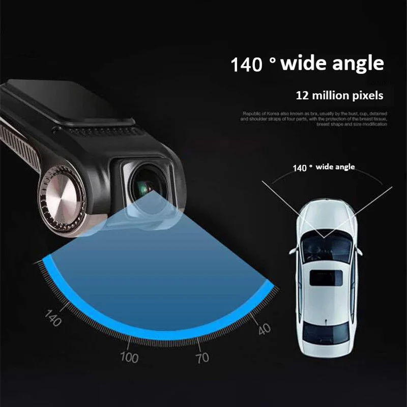 Автомобильный мини видеорегистратор TOSPRA ADAS 1080P Full HD цифровой для Android