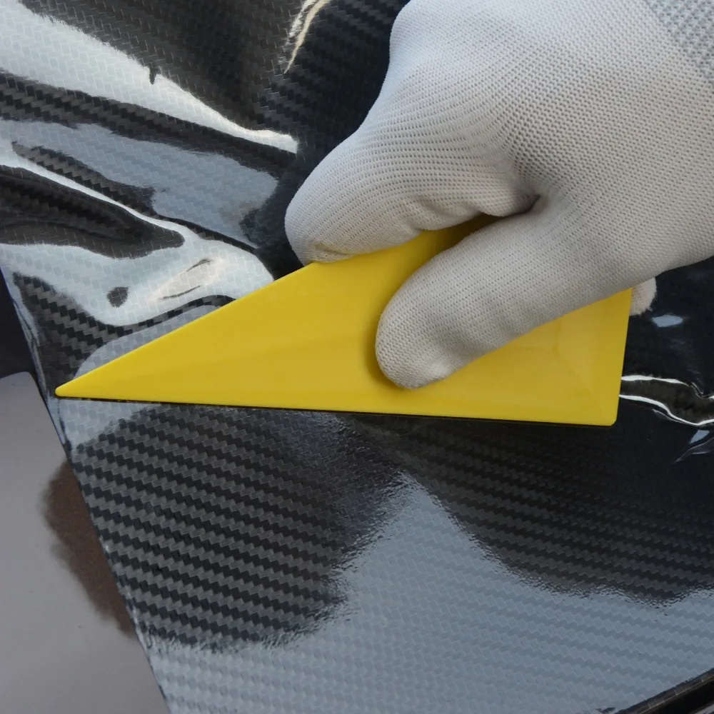 FOSHIO желтый пластиковый скребок Go угловой для обмотки автомобиля аксессуары окон