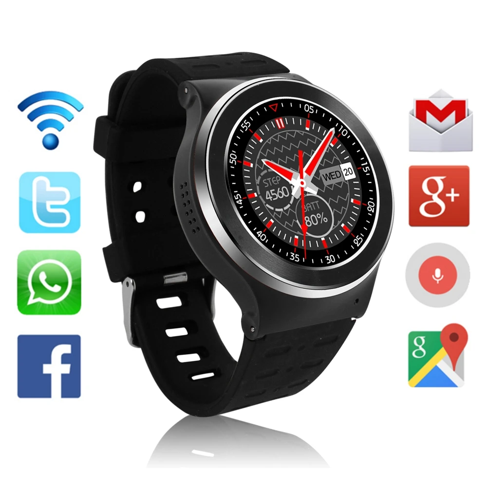 ZGPAX S99 MTK6580 Quad Core 3G Smart Watch Android 5.1 With 8GB ROOM 5.0 MP Camera GPS WiFi Bluetooth V4.0 Pedometer Heart Rate |