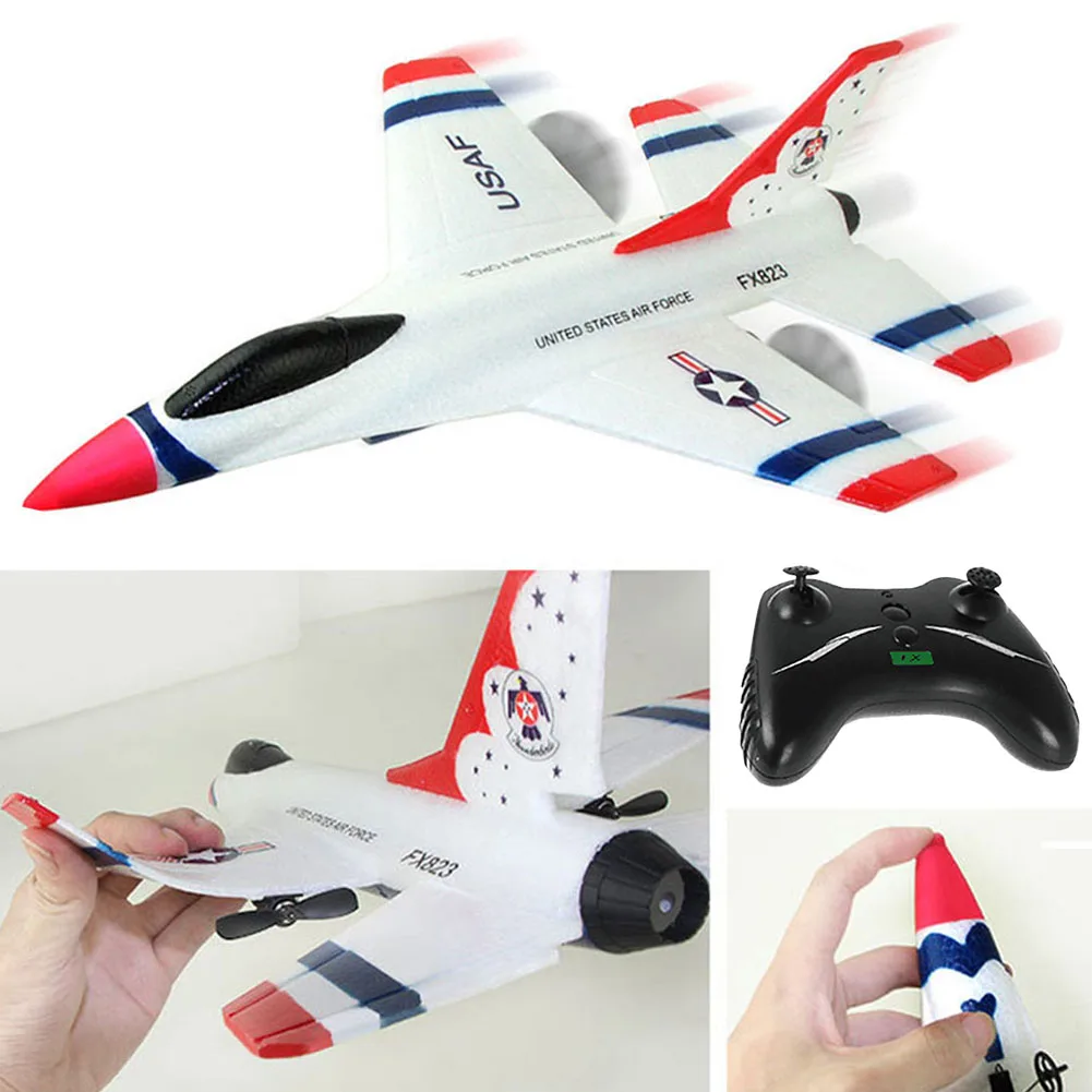 823 2 4G 2CH F16 Thunderbirds EPP пульт дистанционного управления RC планер