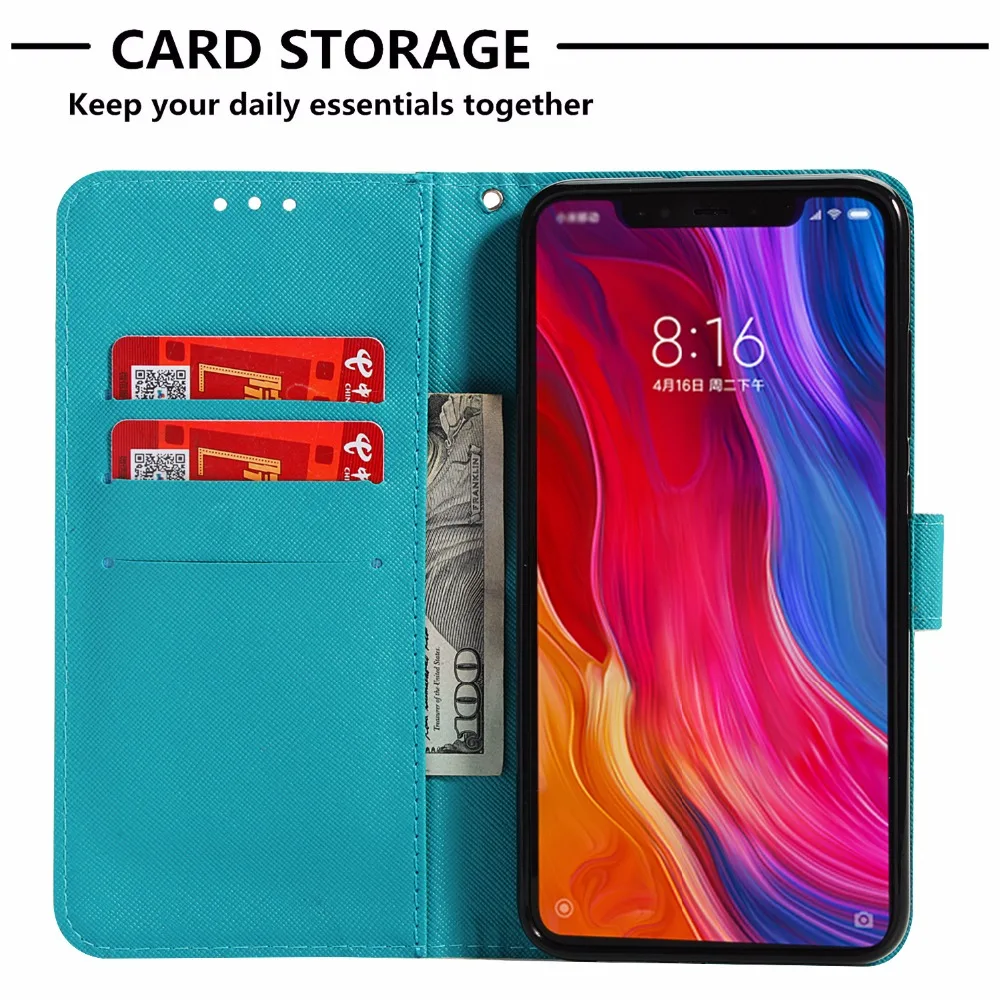 Чехол-книжка из искусственной кожи с украшениями для Xiaomi mi 8 mi x 2S A1 A2 6X 5X mi a1 mi 5x mi a2 mi 6x