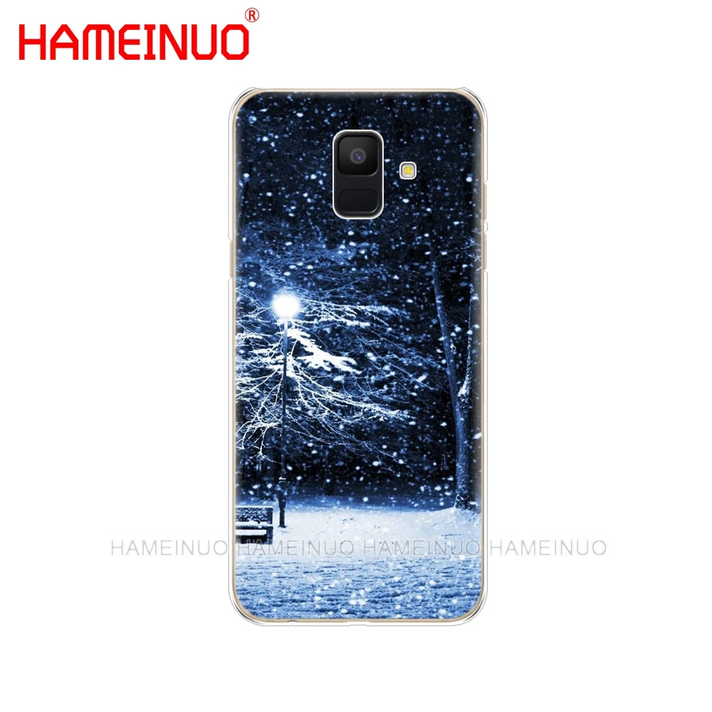 HAMEINUO Пейзаж Зима светильник снежного покрова чехол для телефона для samsung Galaxy J4 J6 J8 A9 A7 A6 A8 плюс j7 duo - Цвет: 43519