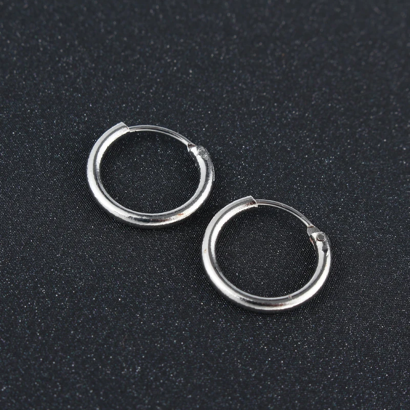 13 мм Европейская маленькая серьга-кольцо для женщин Серебряный цвет бесконечные