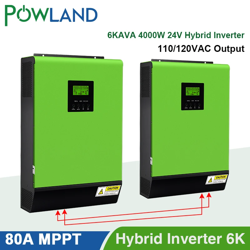 110V солнечный сетевой инвертор 6KVA 24V включения и выключения 4000 Вт Инвертор с
