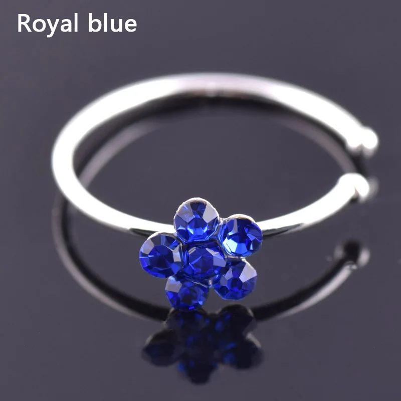 1 шт. модные красочные ноздри из нержавеющей стали кольца сливы нос кольцо пенсне