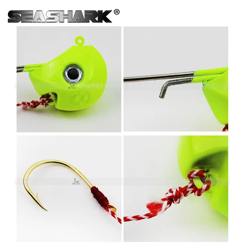 SEASHARK Lead Head Jig Lures 1Pcs/set 40G 60G 80G 100G Seawater Fishing Lure Sea Artificial Bait | Спорт и развлечения