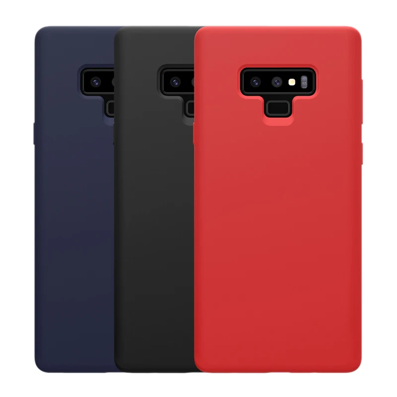 Soft Liquid Silicone Cases For Samsung Galaxy Note 9 8 S8 Plus Note9 Note8 Armor Back Cover Case S W |