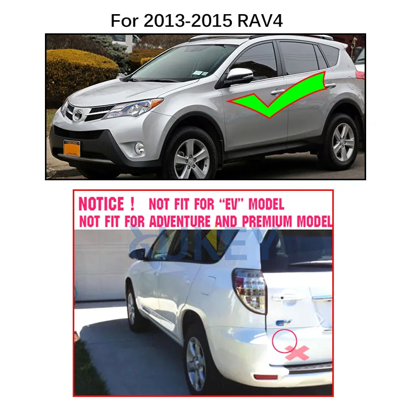 Комплект брызговиков для Toyota RAV4 2013 2014 2015 передние и задние щитки от грязи