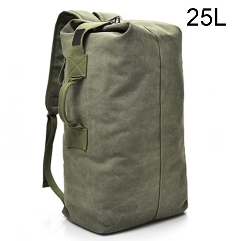 25L ArmyGreen 35Л Холст Открытый военный рюкзак тактический походный кемпинг дорожная Сумка для охоты рыбалки рюкзак тренажерный зал фитнес спортивные сумки - Цвет: 25L ArmyGreen
