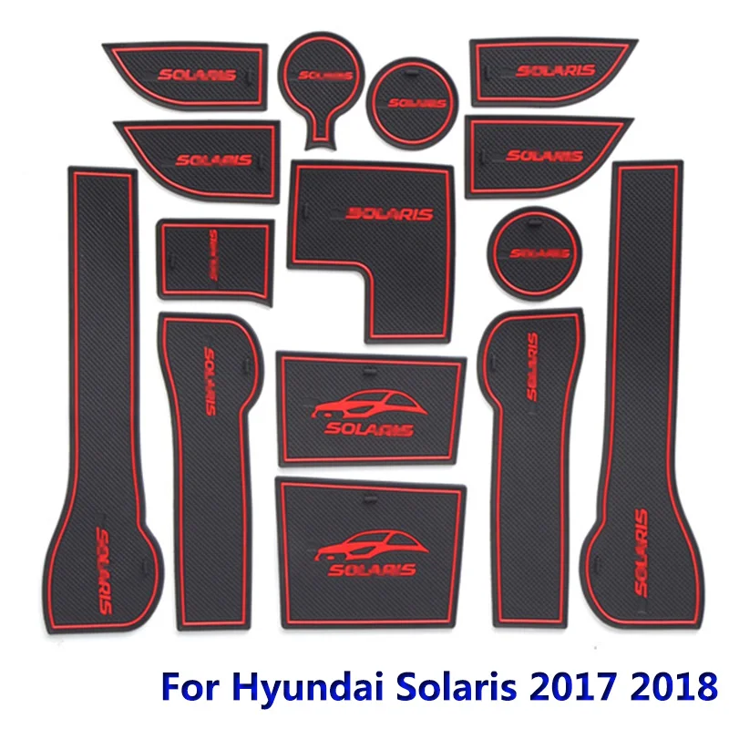 Качество 15 шт./компл. Салонные подложки для hyundai Solaris 2017 автомобиля Elantra Accent Tucson