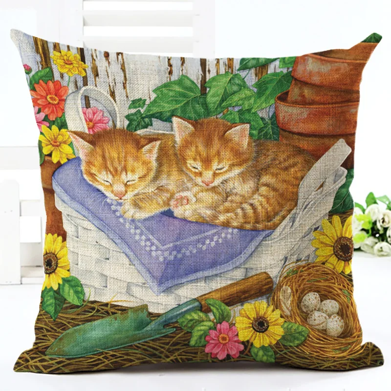 Мультфильм милый собака украшения диванных подушек Cojines Decorativos Para диван 45x45 см