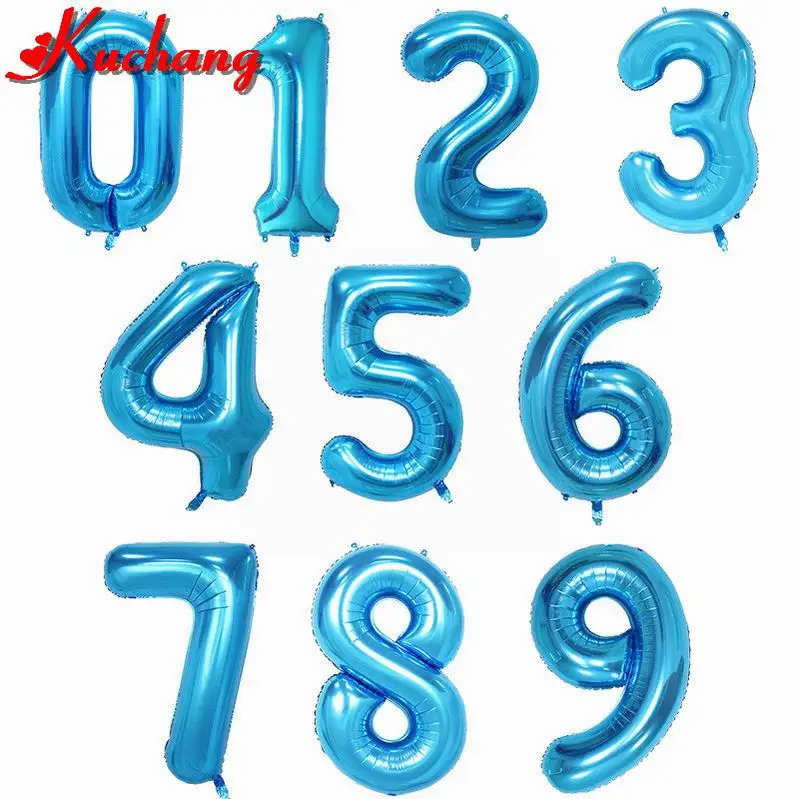blue 2 шт 16/30/40 дюймов розовое золото номер фольга гелиевые шары 16 18 20 25 30 40 50 лет Взрослый день рождения Декор поставки - Цвет: blue