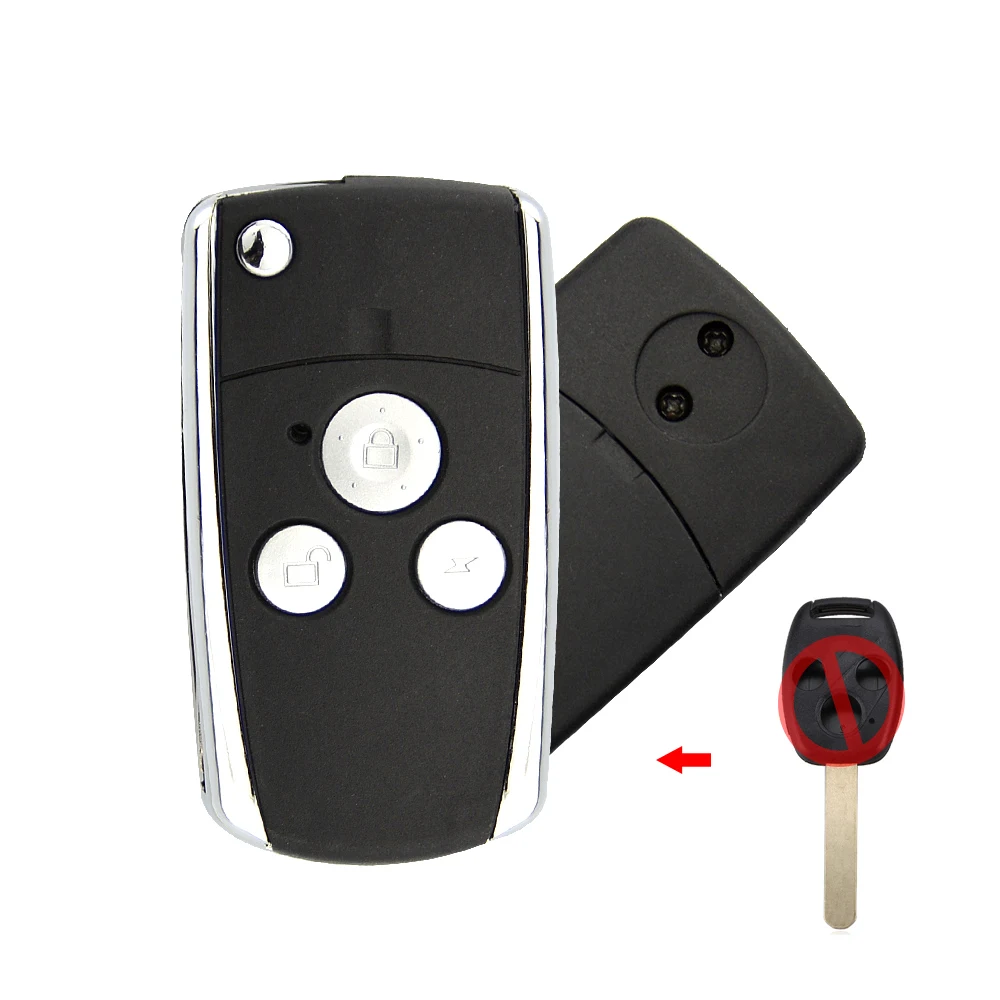 OkeyTech Новый тюнинг модифицированный удаленный черный флип-ключ оболочка 3 кнопки