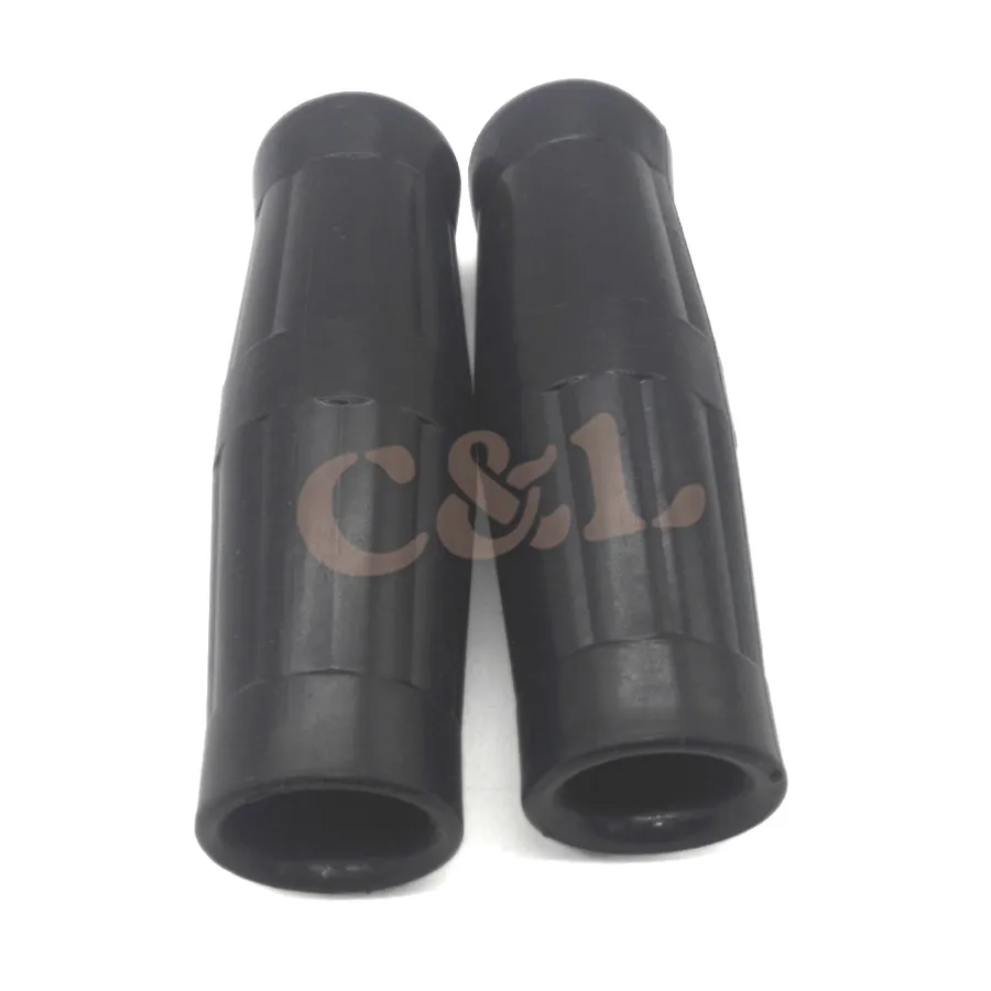 Motorcycle Bike 7/8&quot Black Retro Rubber Handle Bar Vintage Coke Bottle Hand Grip For Harley Truimph Cafe Custom | Автомобили и