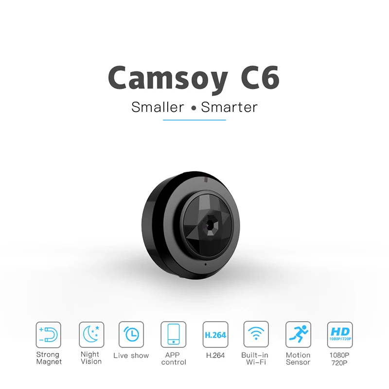 Camsoy C6 мини камера Малый WI FI соединения IP Управление по телефону компьютер для