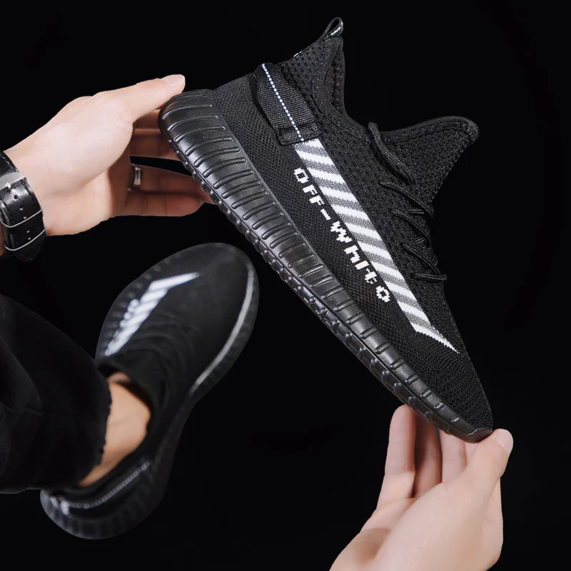 2019 легкая мужская сетчатая повседневная обувь дышащие тканые мужские туфли на