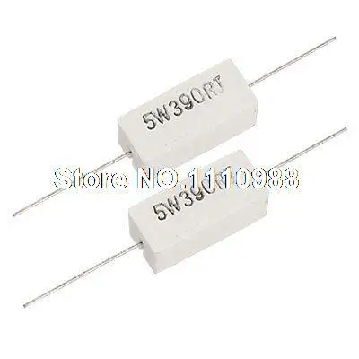 

10pcs 390 Ohm 5W Watt 5% Axial Ceramic Cement Resistor