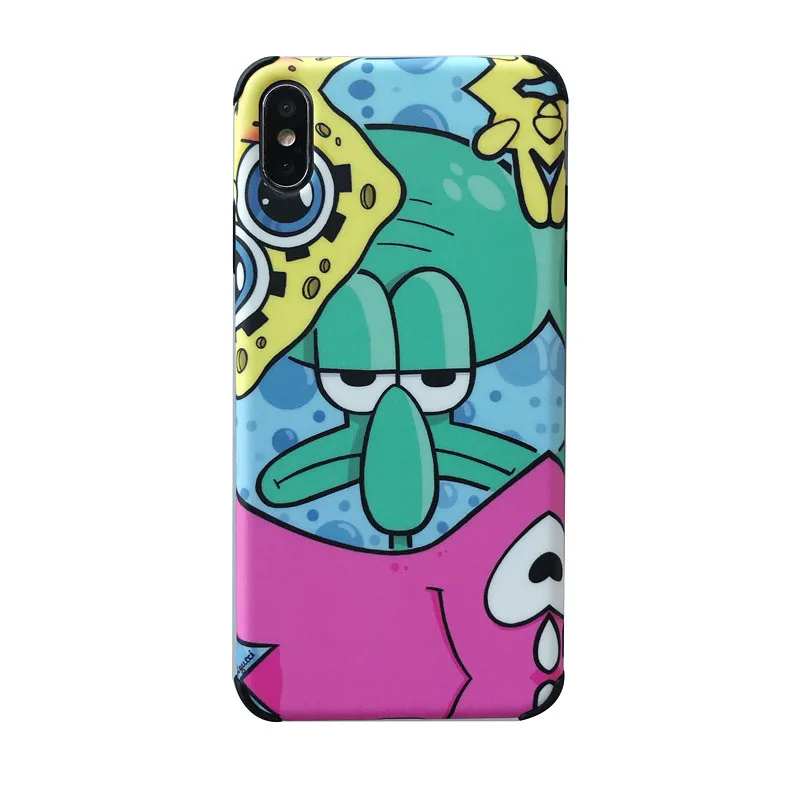 For iPhone XS Max Cute Squidward Tentacles phone Cases iphone XR X 7 7plus 6 6s 6SP 8 8Plus Cartoon Sailor moon back cover |