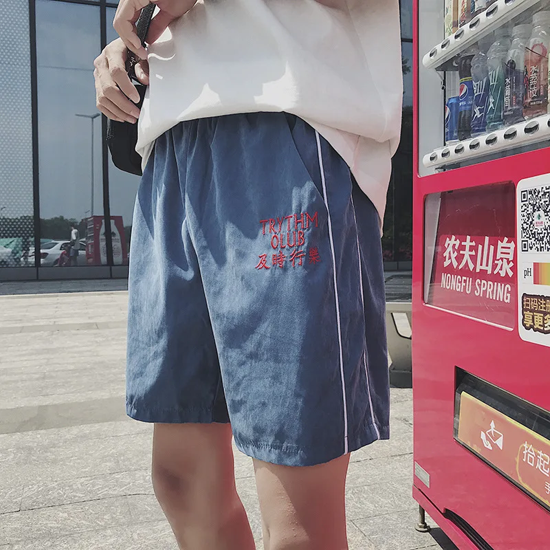 Мужские хлопковые шорты с эластичной резинкой на талии модные летние прямые в