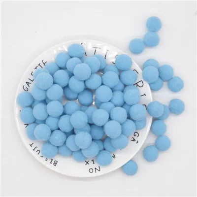 34lake blue 10/15/20/25 мм Мини пышная Нижняя Pom Poms помпонами ручной работы для детей игрушки свадебный Декор Сделай Сам швейного Ремесла поставок 100 шт - Цвет: 34lake blue